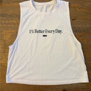 White Sleeveless Top with Motivational Print